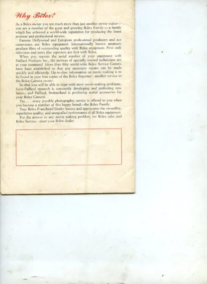 Bolex Catalogus february 1952 - Afbeelding 3
