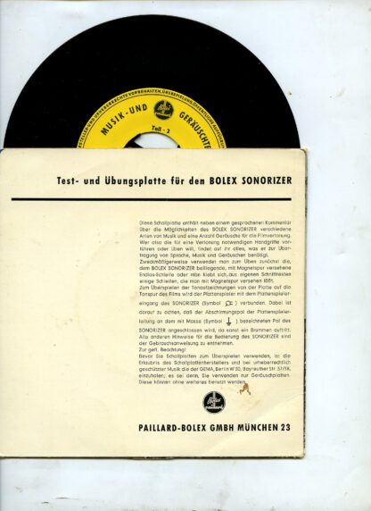 Bolex Sonorizer 45 rpm single (German) - Afbeelding 2