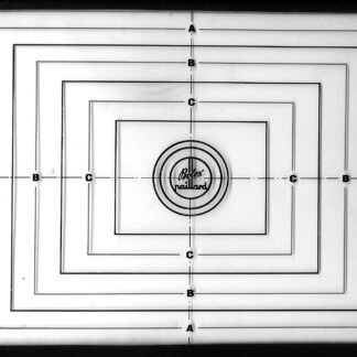 Bolex Test Pattern + Framing Chart (rood-zwart)