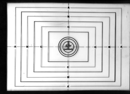 Bolex Test Pattern + Framing Chart (rood-zwart)