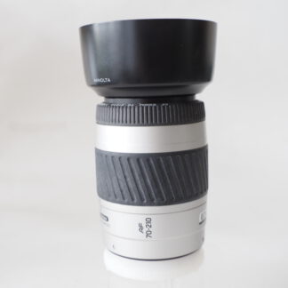 Minolta AF zoom 70-210/4.5-5.6 + zonnekap